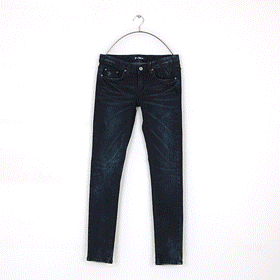00567.Dark Blue Skinny Jeans/살짝씩 주름잡힌 느낌의 세련된 워싱/캐쥬얼,페미닌룩 다양한 코디 연출 