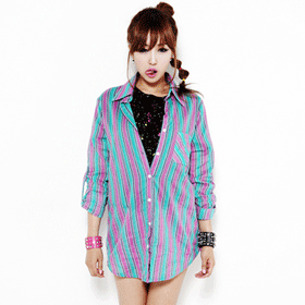 [베스트아이템]09735. 스트라이프 레인보우 남방/비비드한 컬러가 너무 이쁜 베스트 아이템/여러 계절 활용 가능한 아이템