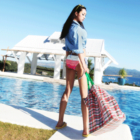 05620.코팅 체크 빅백 