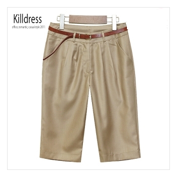 소량재고[자체제작+77사이즈까지]심플한 라인 슬림한 핏 앞셔링 사선포켓 5부 팬츠_L1229