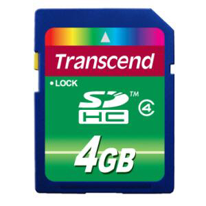 [Transcend] SDHC(Class4) 4GB Flash메모리카드