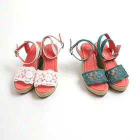 [인기]00581.파스텔 레이스 웨지힐