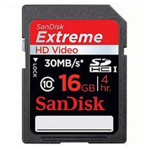 [Sandisk] Extreme HD VIDEO SDHC(Class10) 16GB Flash메모리카드