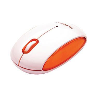 [삼성물산] PLEOMAX MOC-300W 무선 화이트오렌지 마우스(광/무선/800dpi)