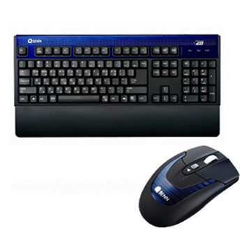[지피전자] QSENN 게이밍 듀얼팩 유선패키지(GP-K8000U블랙키보드+GP-M5100U블루마우스)
