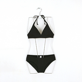 00618 Sexy black bikini 3p 