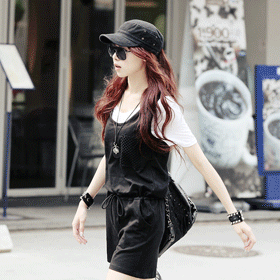 10066 지퍼 점프 슈트 