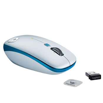 [로지텍] V550 Nano 무선 노트북 레이저 마우스 블루실버(USB)