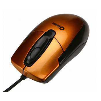 [지피전자] QSENN GP-M3000 Plus 오렌지 마우스(800dpi/PS2)