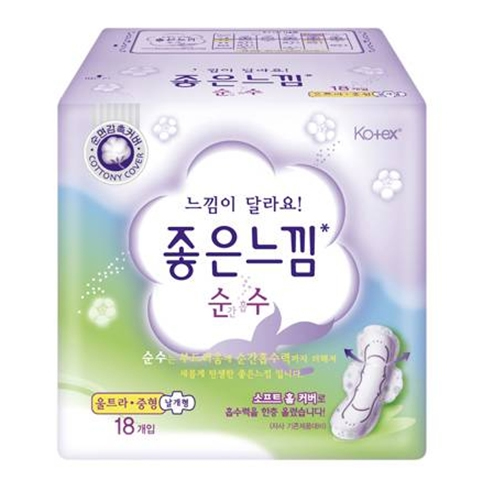 유한킴벌리 좋은느낌 울트라날개중형(18P) 