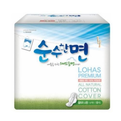 깨끗한나라 순수한면 울트라슈퍼슬림 날개형 소형 18개입 