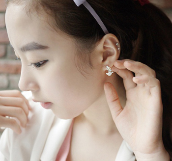 인기! B1001.위시 버드 실버 이어링