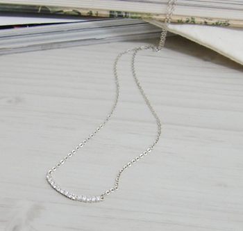 **주문폭주**B1016 큐빅바 목걸이 100%실버 **실물이 훨씬 더 이쁜 목걸이 ***