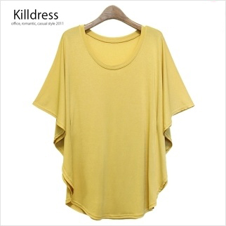 [여름신상~!!]트랜디한 매력발산 가오리 스타일 날개소매 티셔츠_L1242