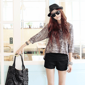 10192 빈티지 언발 라운드 티