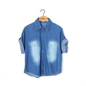 00750 Short sleeve denim shirt 