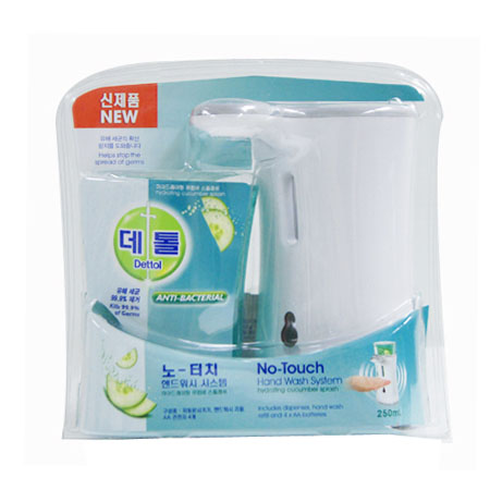 데톨 노터치 핸드워시 큐컴버 스플래쉬(본품) 