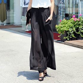 00156 쉬폰 와이드 팬츠 