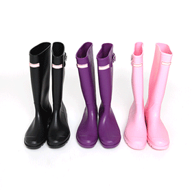 00818 Simple Long Rain Boots 