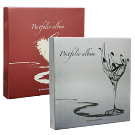 칸나 흑지 접착앨범(30매) 레드 BK830 