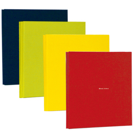 칸나 흑지 접착앨범(12매*2권) 다크블루/옐로우 BK15M 