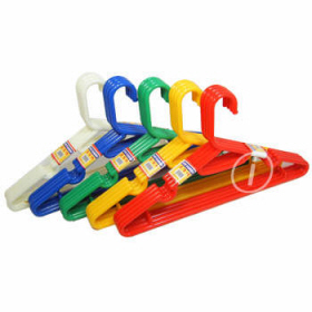 패션칼라옷걸이(플라스틱/백색) 1P 