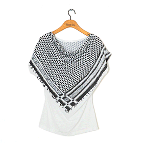 00843 Scarf neckline T