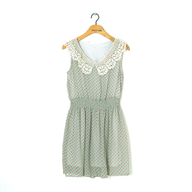 특가~!! 00837 Chiffon lace collar OPS