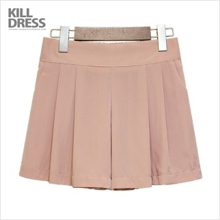 [여름신상~!!]베이직 앞주름 양포켓 허리밴딩 큐롯팬츠_L1274