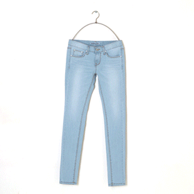 추천!! 08922 그라데이션 워싱 연청 스키니