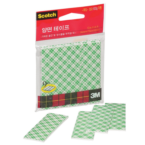 3M 폼타입 양면테이프 24mm*7.5cm(9조각) #114-S