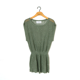 08932 내추럴한 그물 니트 