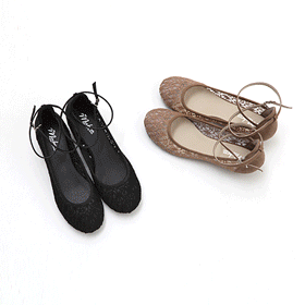 08959 여성스러운 망사 플랫 슈즈 