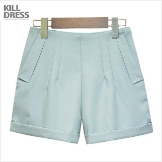 [여름신상+브랜드퀄리티~!!]깔끔하고 세련된 핏 하이포켓 절개 숏 팬츠_L1287