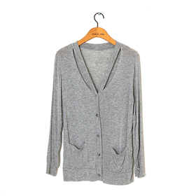 00045 네크라인 트임 가디건 