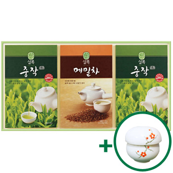 [행사상품]설록차웰빙잎차3입세트+다기잔 증정 