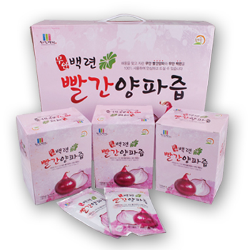 무안백련 빨간양파즙 100ml 60팩 (연잎차추출액+벌꿀 함유)