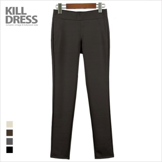 [가을신상+88사이즈까지]편안한 착용감의 심플 허리밴딩 스키니 팬츠_L1309