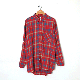 가을신상~ 베스트! 00406 컬러 스퀘어 체크 남방 