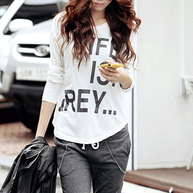 00370 프린팅 가오리 티셔츠 