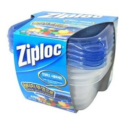 지퍼락 원터치 사각미니 284ml*4개입 