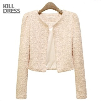 [가을신상~!!]활용도 높은 로맨틱 스타일 은은한펄 볼레로 자켓_L1323