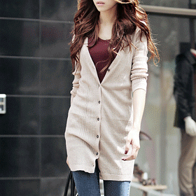 강추~! 00454 골지 롱 가디건 