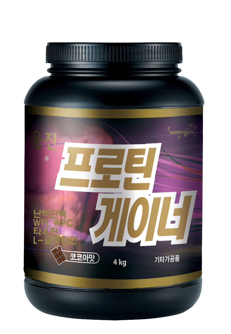 웅진 프로틴게이너 4kg(코코아맛) 1통 (단백질보충제/근육)