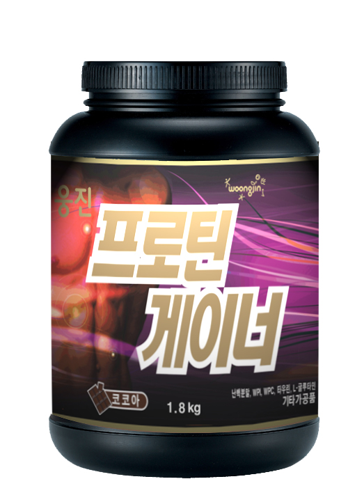 웅진 프로틴게이너 1.8kg(코코아맛) 1통 (단백질보충제/근육)