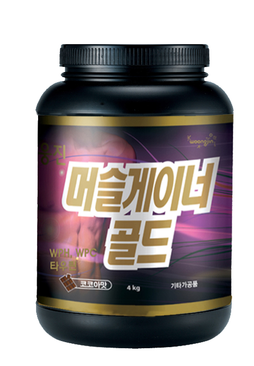 웅진 머슬게이너골드 4kg(코코아맛) 1통 (단백질보충제/근육)