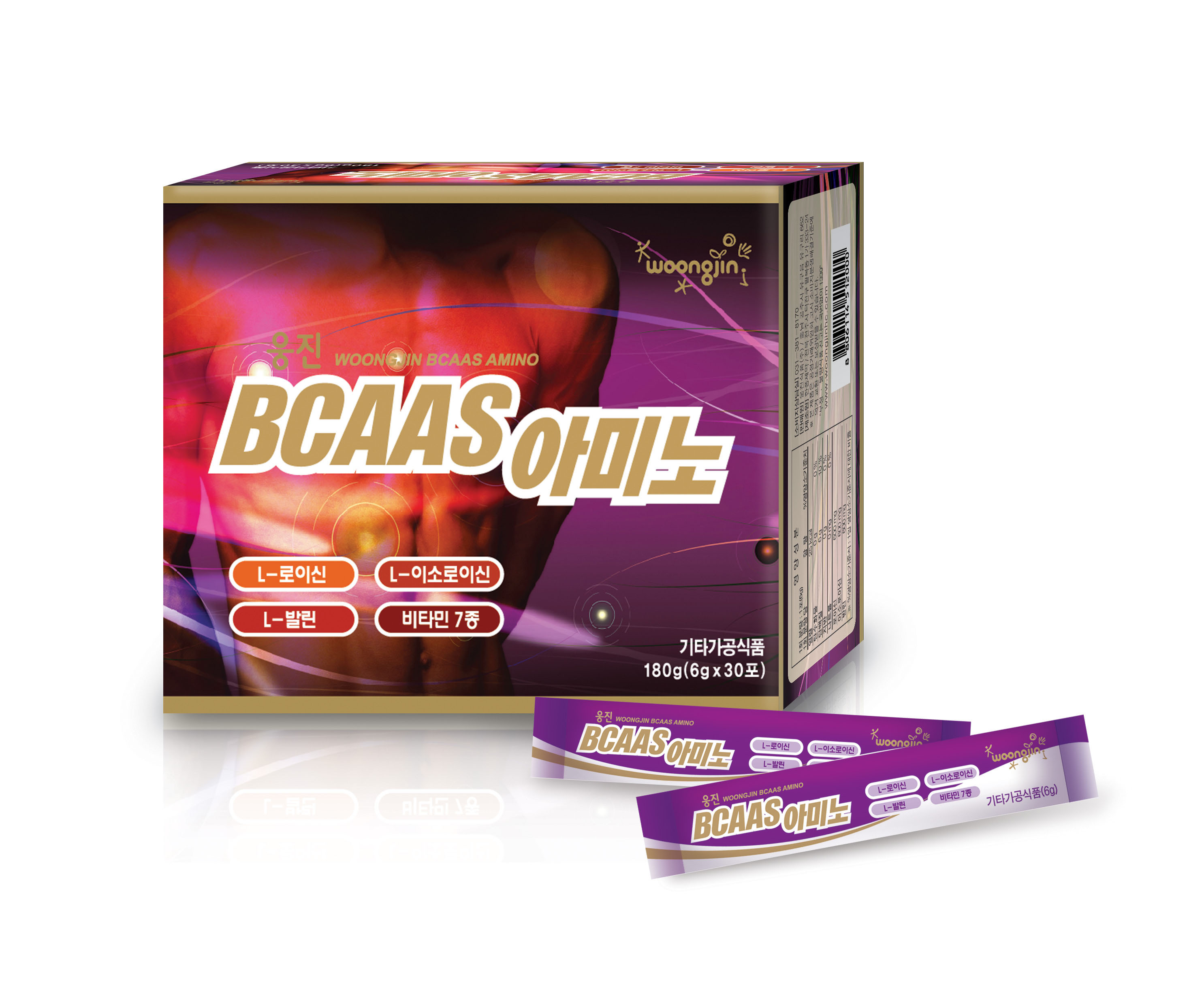 웅진 BCAAS아미노 6g 30포 1박스 (아미노산 보충제품)