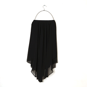 00431 언밸런스 밴딩 쉬폰 스커트