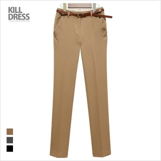 [가을신상+88사이즈까지]고급스러운 소재 깔끔한 일자 라인 심플 정장 슬랙스_L1336