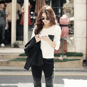 00561 스팽클 포켓 티